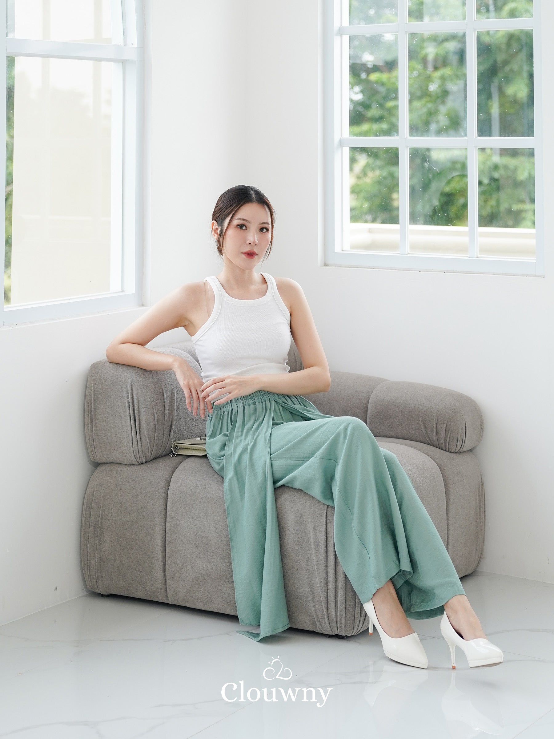 Mia Layer Cullotes - Mint